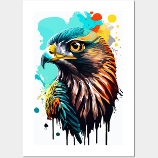 Falcon Colourful - Cute Falcon Bird Posters and Art